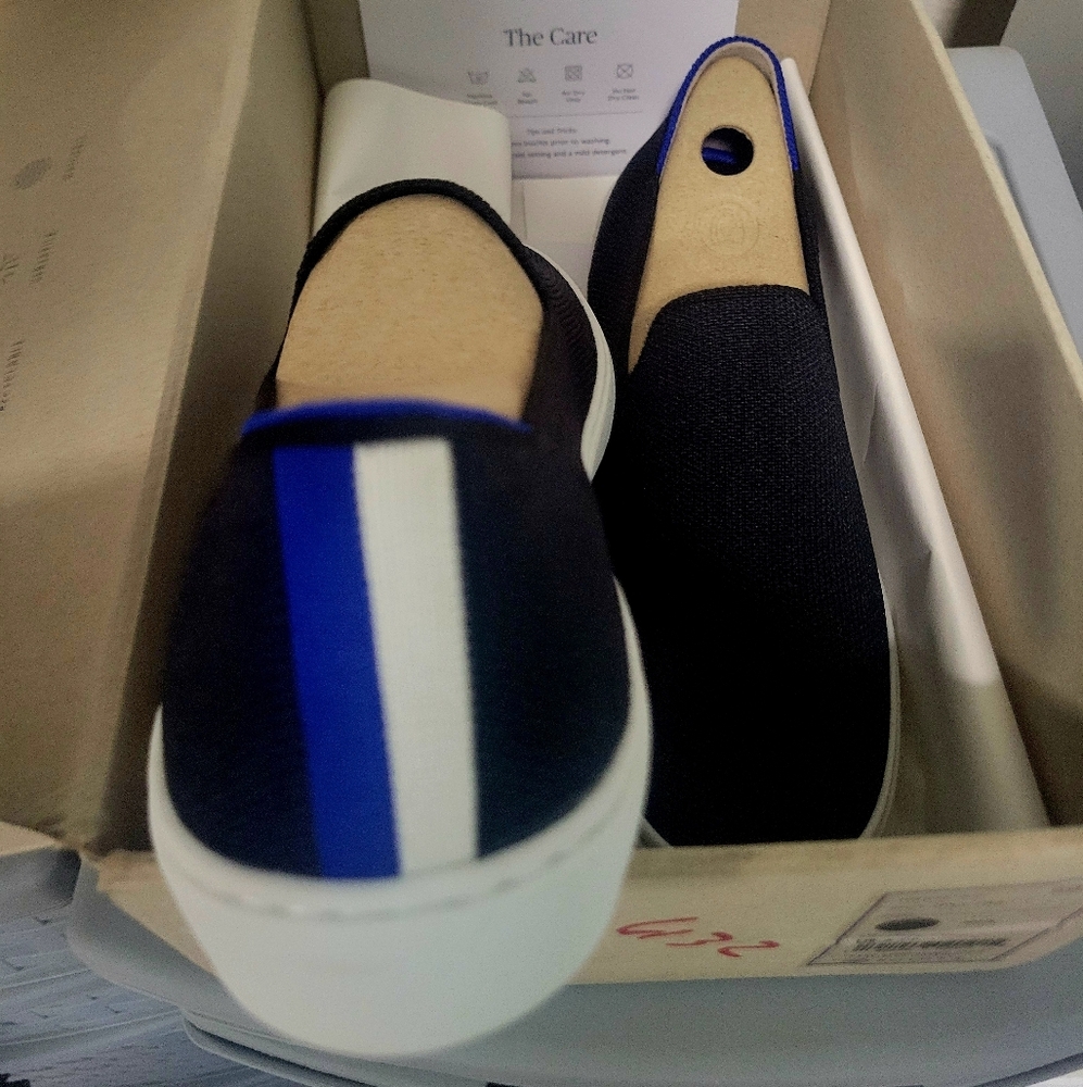Rothy’s The Original Slip-On Sneaker Size 6.5 Black Casual Eco Friendly, NIB